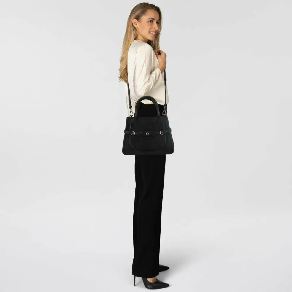 AIGNER Cavallo Handtasche Leder 24 cm