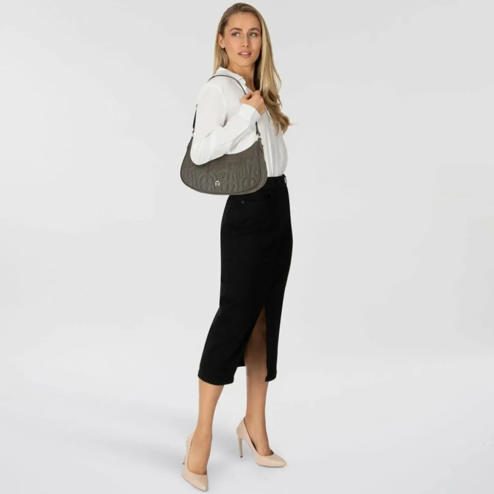 AIGNER Diadora Schultertasche Leder 25 cm