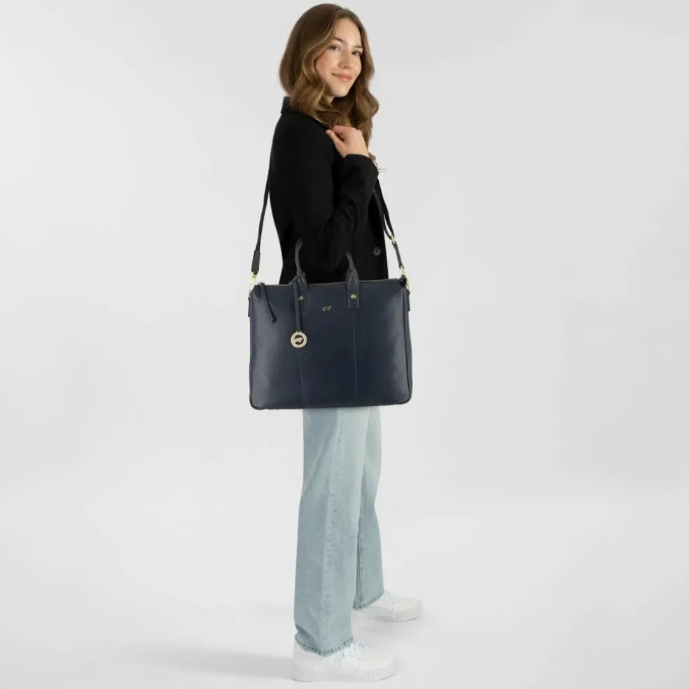 Braun Büffel Hanna Shopper Tasche Leder 39 cm Laptopfach