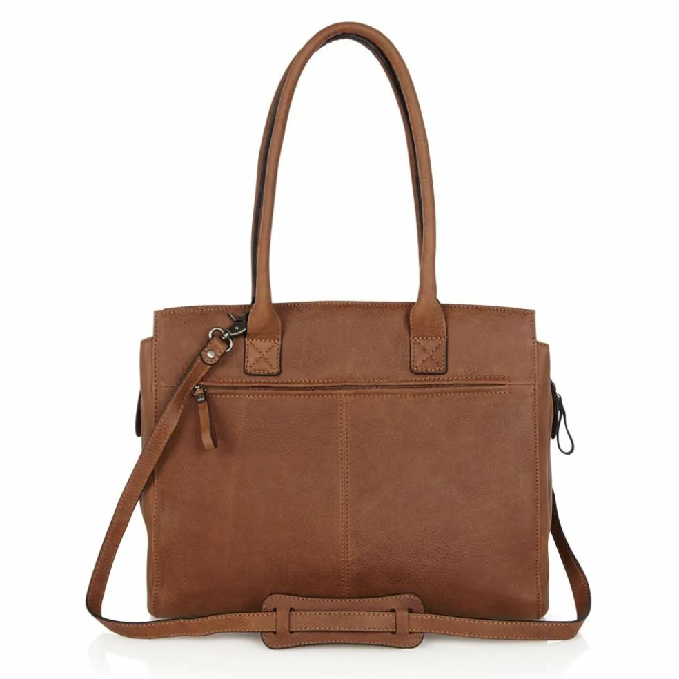 Castelijn & Beerens Carisma Schultertasche RFID Leder 38 cm Laptopfach