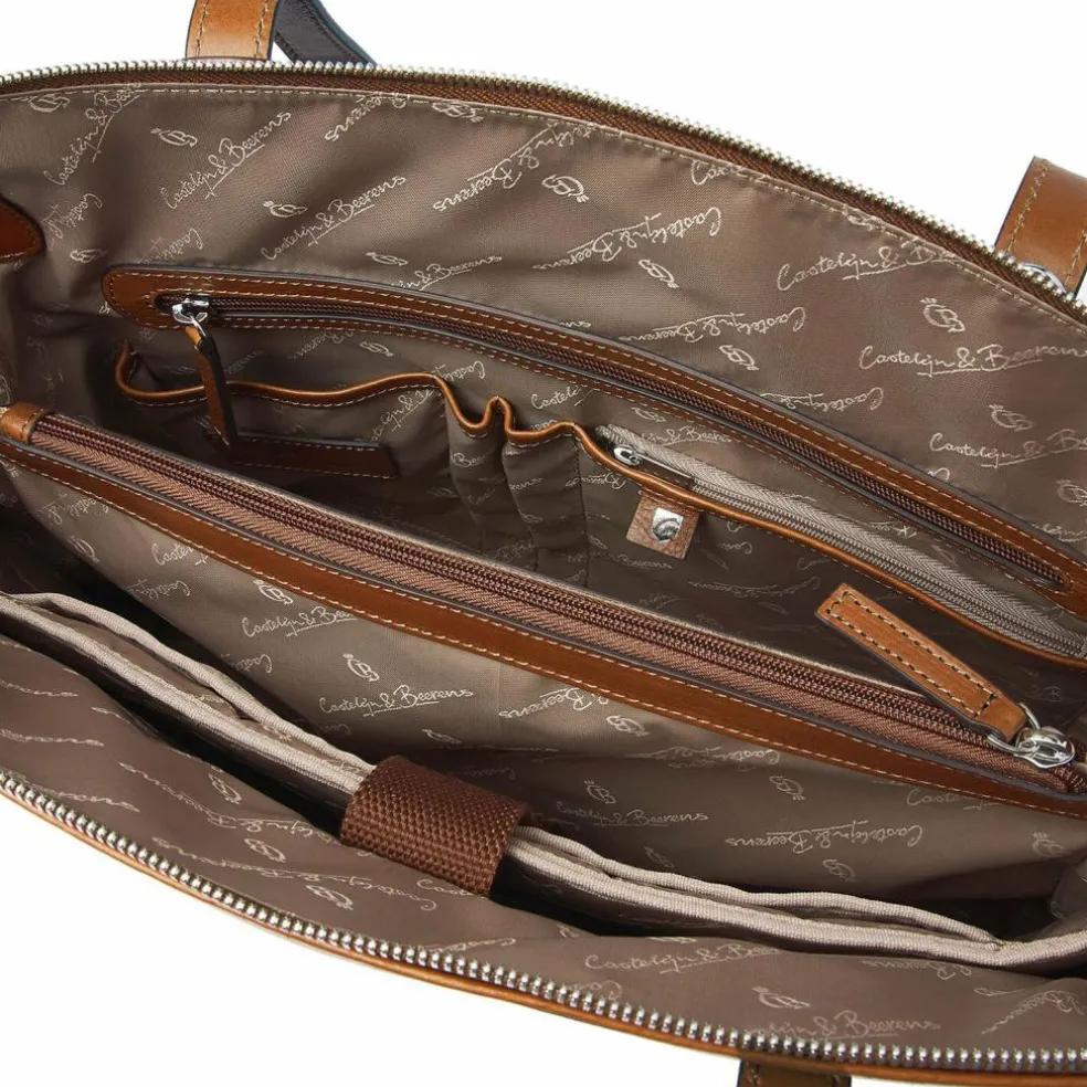 Castelijn & Beerens Lia Shopper Tasche RFID Schutz Leder 45 cm Laptopfach
