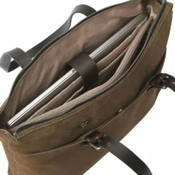 Castelijn & Beerens Nubuck Schultertasche Leder 40 cm Laptopfach