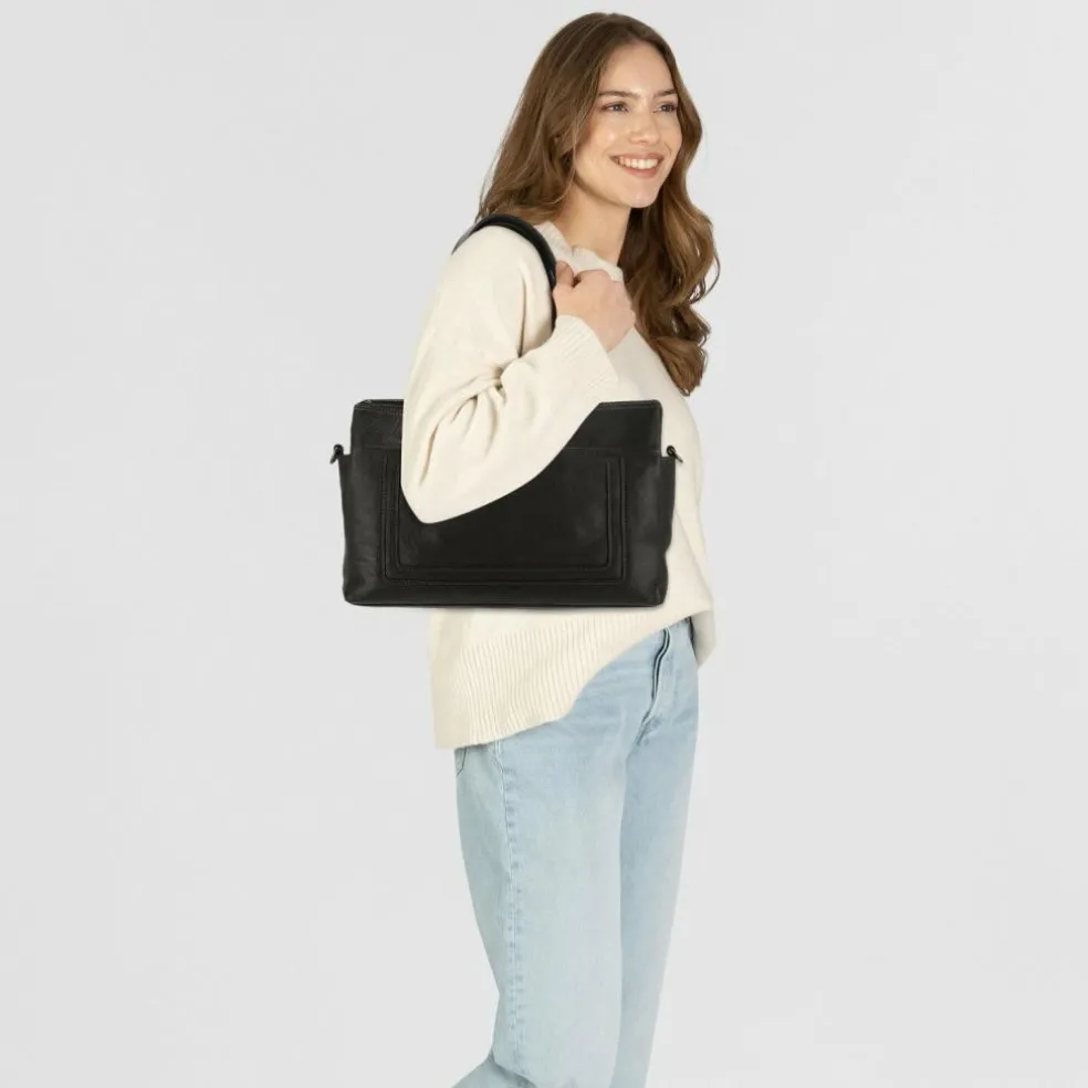 Cowboysbag Chained Barton Schultertasche Leder 40 cm