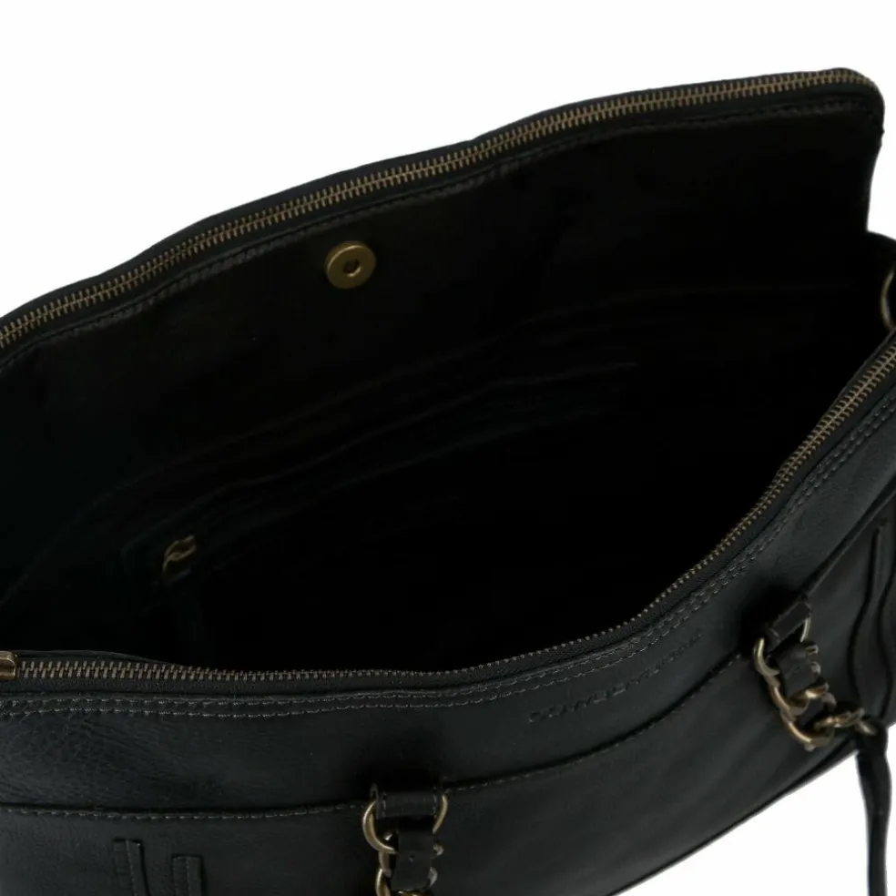 Cowboysbag Chained Barton Schultertasche Leder 40 cm