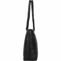 Greenburry Pure Black Shopper Tasche Leder 35 cm Laptopfach