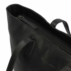 Greenburry Pure Black Shopper Tasche Leder 35 cm Laptopfach