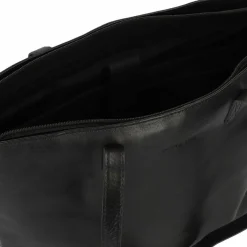 Greenburry Pure Black Shopper Tasche Leder 35 cm Laptopfach