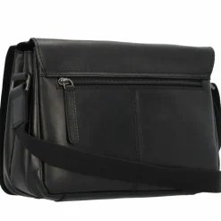 Greenburry Pure Black Umhängetasche Leder 25 cm