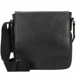 Greenburry Pure Black Umhängetasche Leder 22 cm
