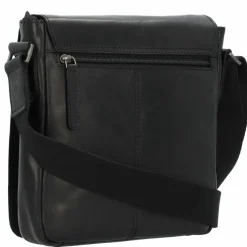 Greenburry Pure Black Umhängetasche Leder 22 cm