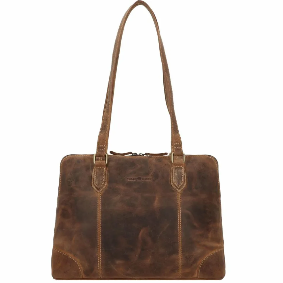 Greenburry Vintage Shopper Tasche Leder 37 cm Laptopfach