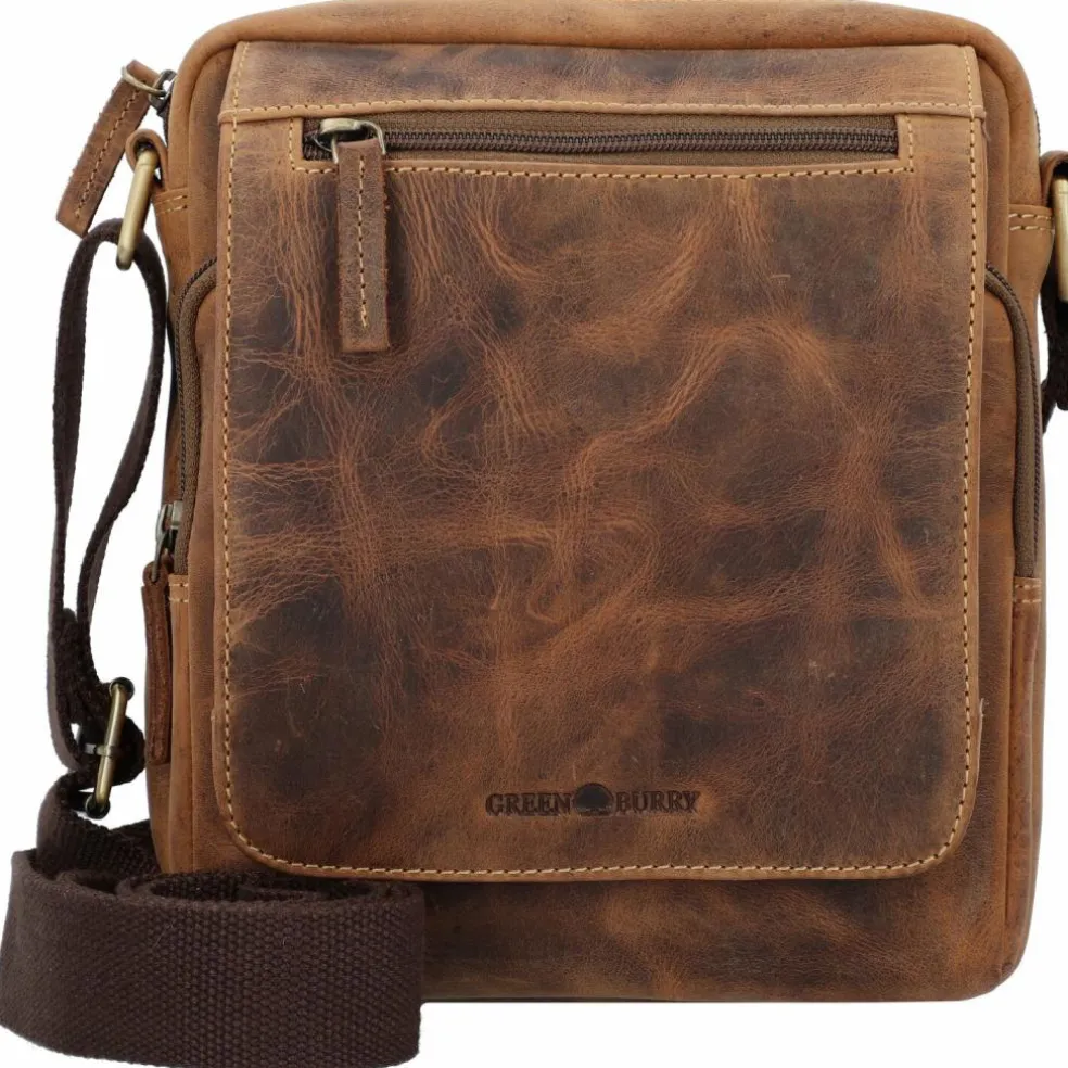 Greenburry Vintage Umhängetasche Leder 20 cm