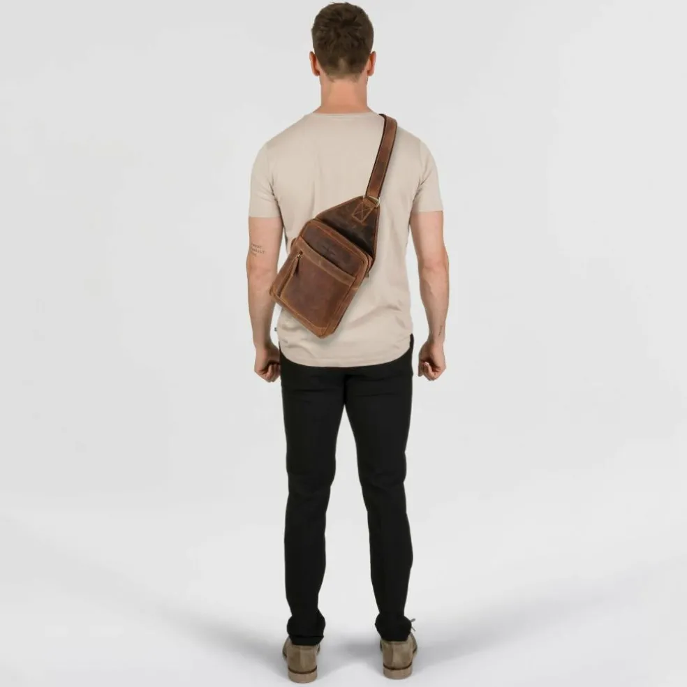 Greenburry Vintage Umhängetasche Leder 41 cm
