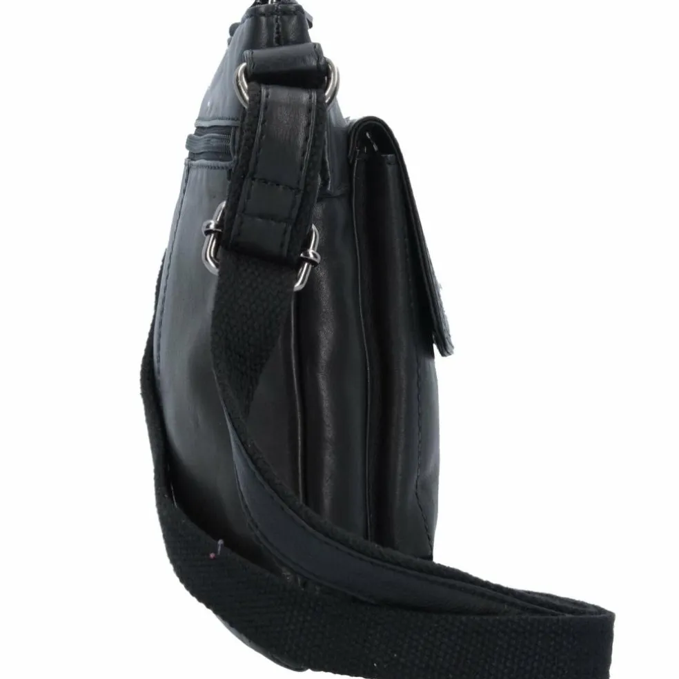 Greenland Nature Black Nappa Umhängetasche Leder 21 cm