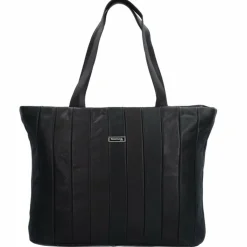 Greenland Nature Black Nappa Shopper Tasche Leder 37 cm