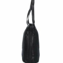 Greenland Nature Black Nappa Shopper Tasche Leder 37 cm
