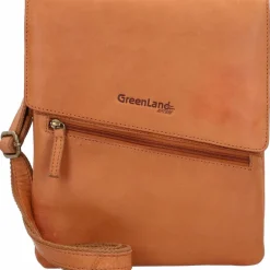 Greenland Nature GreenLand NATURE Umhängetasche Leder 24 cm