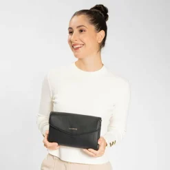 Lazarotti Bologna Leather Clutch Tasche Leder 23 cm