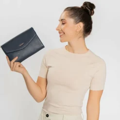 Lazarotti Bologna Leather Clutch Tasche Leder 23 cm