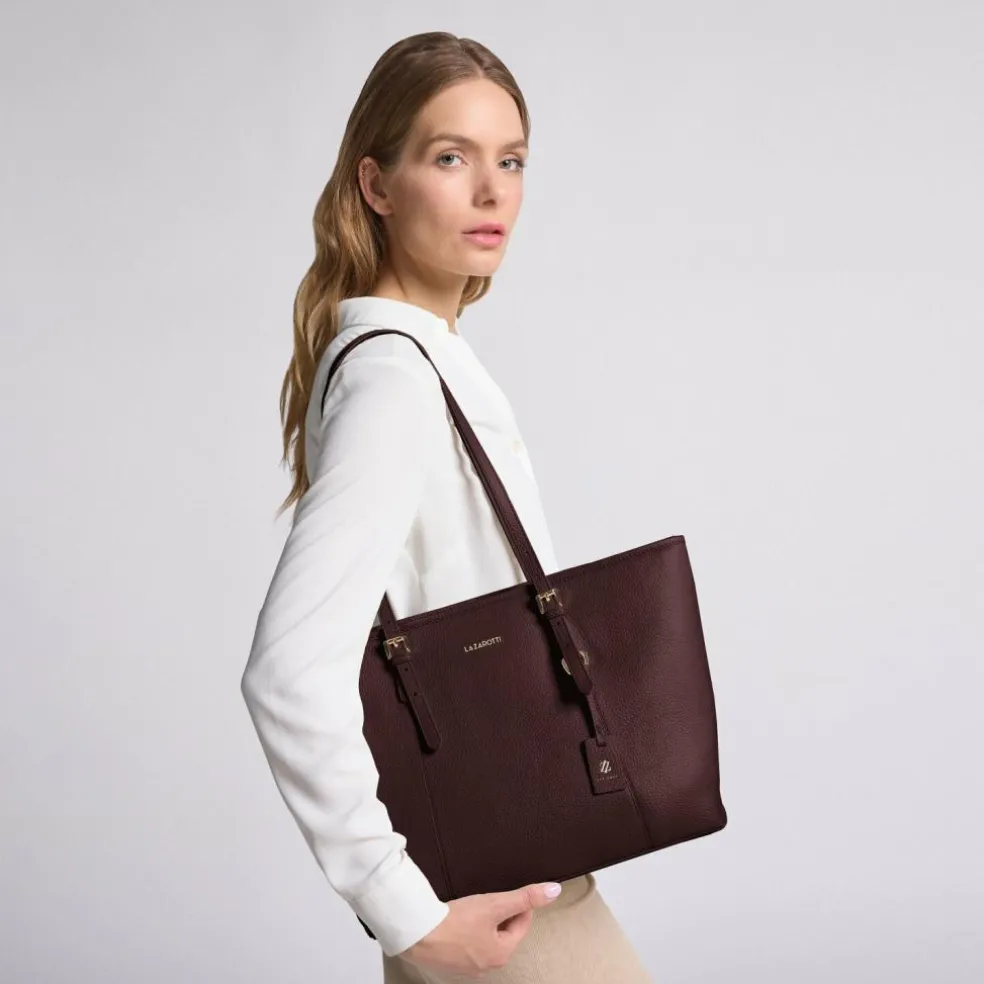 Lazarotti Bologna Leather Shopper Tasche Leder 35 cm