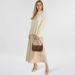 Liebeskind Monogram Schultertasche Leder 23.5 cm