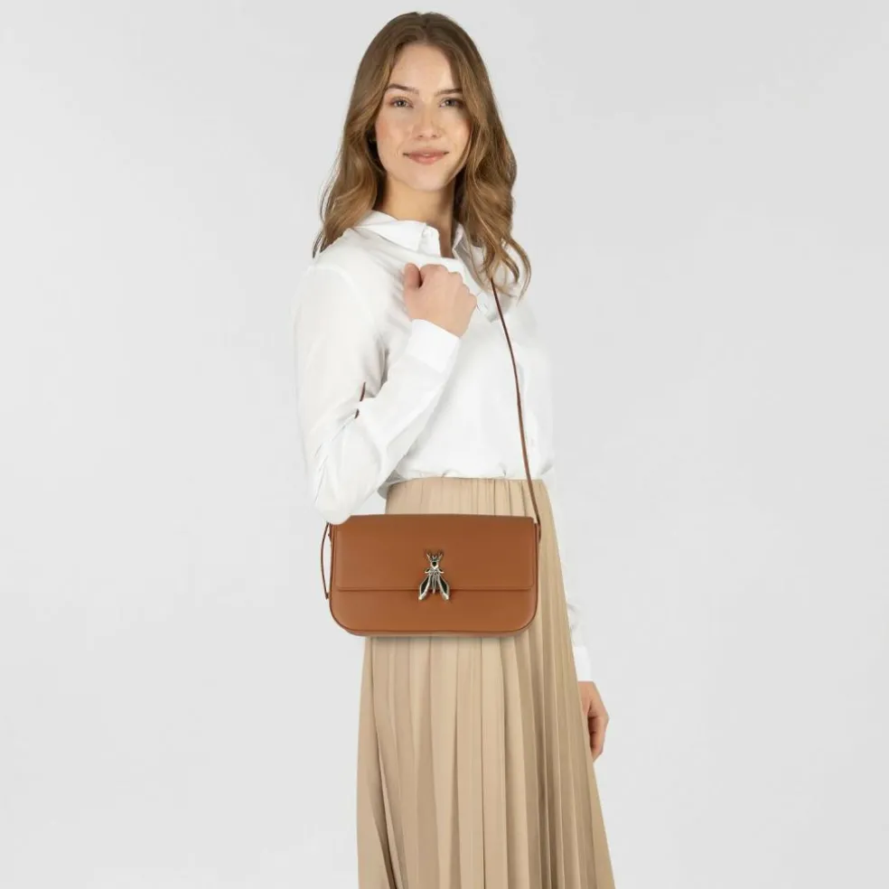 Patrizia Pepe Essential Fly Schultertasche Leder 31 cm