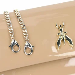 Patrizia Pepe Fly Clutch Tasche Leder 27 cm