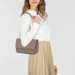 Patrizia Pepe Fly Schultertasche Leder 25 cm