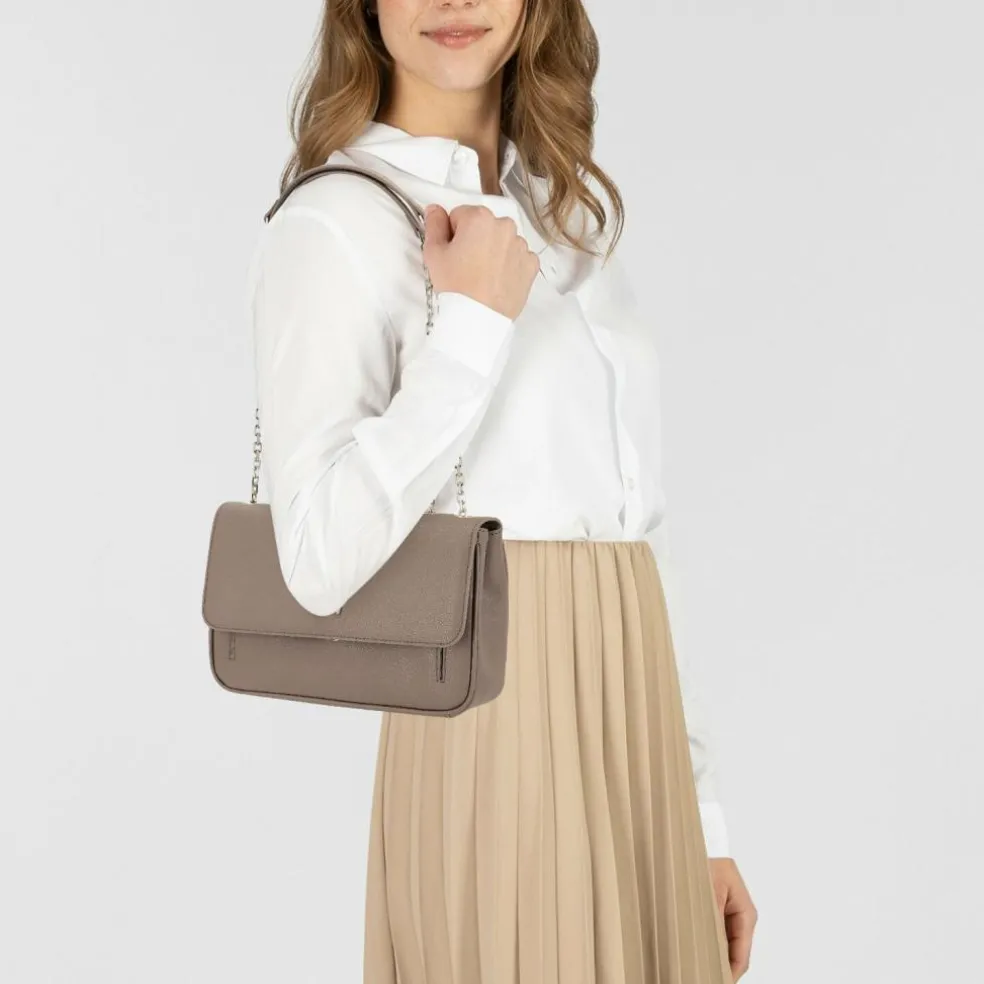 Patrizia Pepe Fly Schultertasche Leder 25 cm