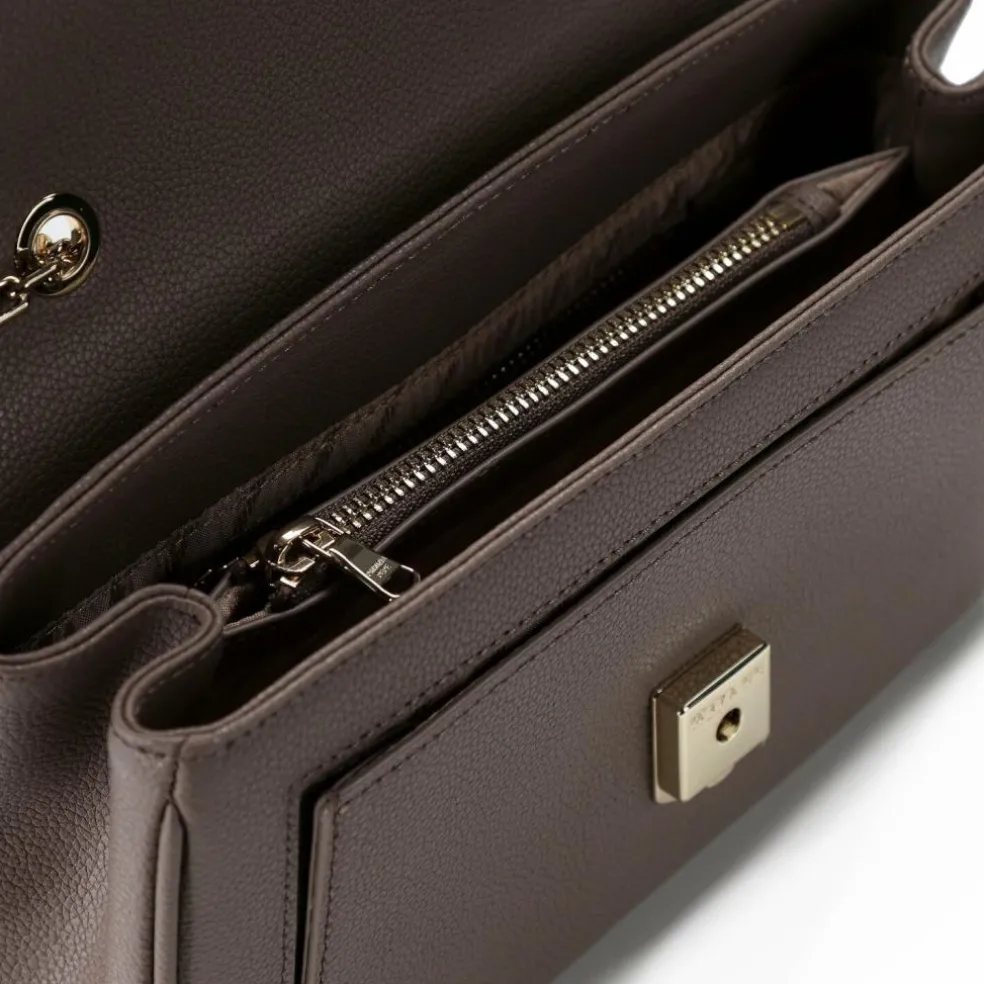 Patrizia Pepe Fly Schultertasche Leder 25 cm