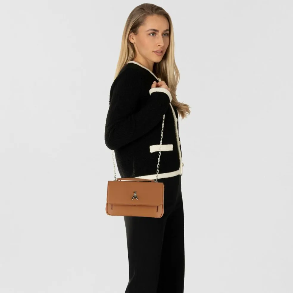 Patrizia Pepe Fly Schultertasche Leder 25 cm