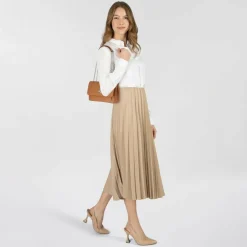 Patrizia Pepe Fly Schultertasche Leder 25 cm