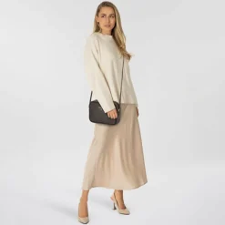 Patrizia Pepe Fly Umhängetasche Leder 24 cm