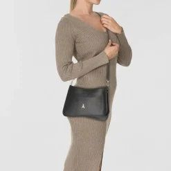 Patrizia Pepe Tris Umhängetasche Leder 37 cm