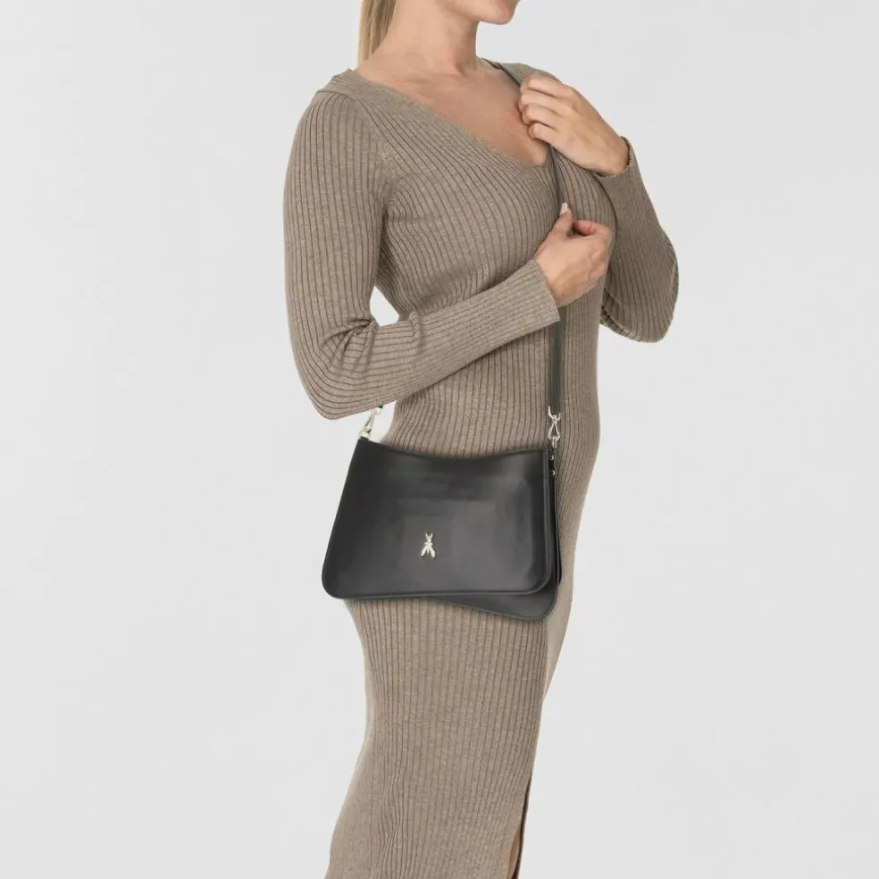 Patrizia Pepe Tris Umhängetasche Leder 37 cm