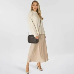 Patrizia Pepe Umhängetasche Leder 20 cm