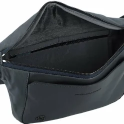 Piquadro Black Square Gürteltasche Leder 31 cm