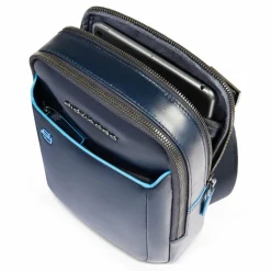 Piquadro Blue Square Mini Bag Umhängetasche Leder 17 cm