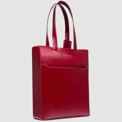 Piquadro Blue Square Schultertasche RFID Schutz Leder 30 cm Laptopfach