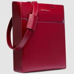 Piquadro Blue Square Schultertasche RFID Schutz Leder 30 cm Laptopfach