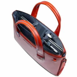 Piquadro Blue Square Shopper Tasche Leder 38 cm Laptopfach mit Dehnfalte