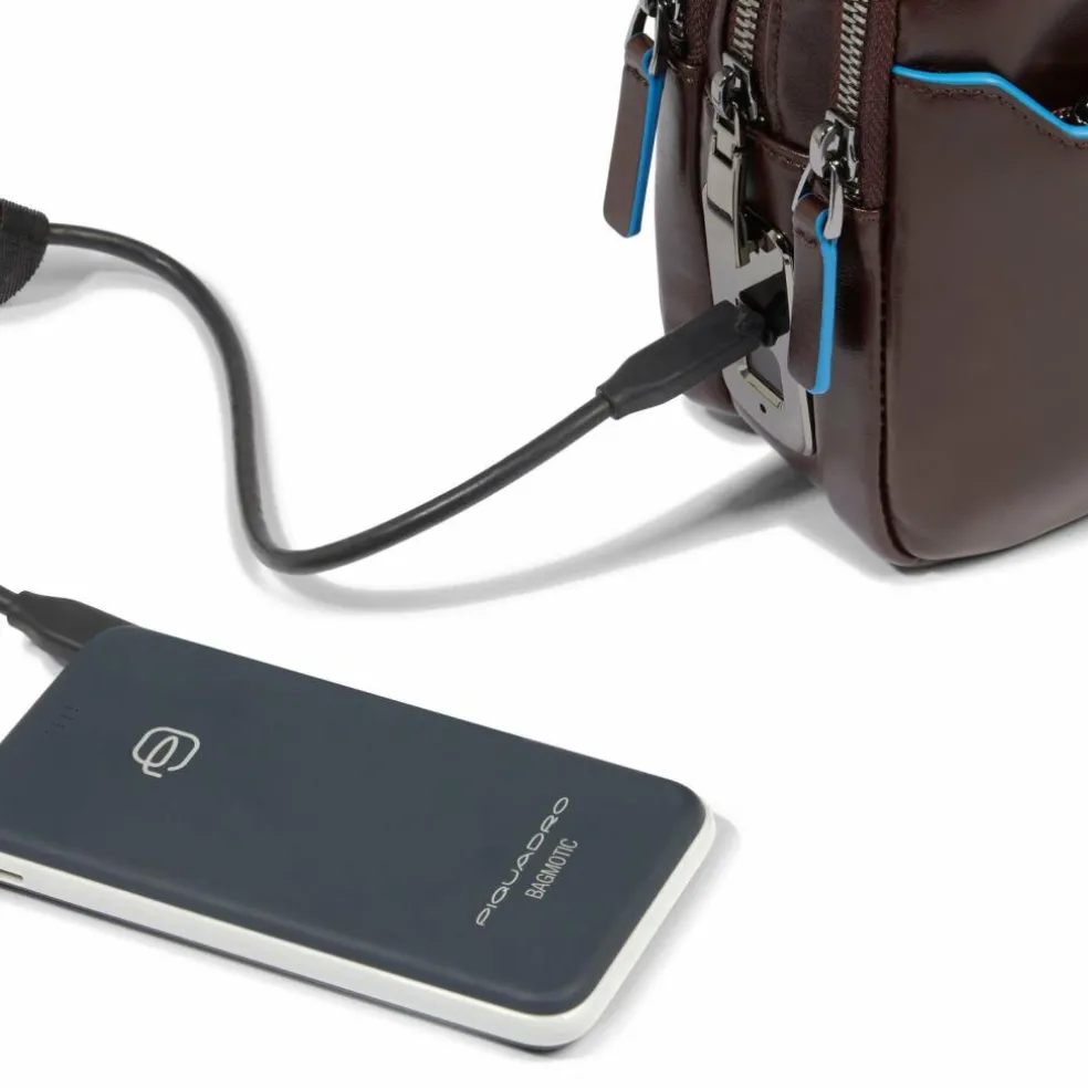 Piquadro Blue Square Umhängetasche Leder 23 cm