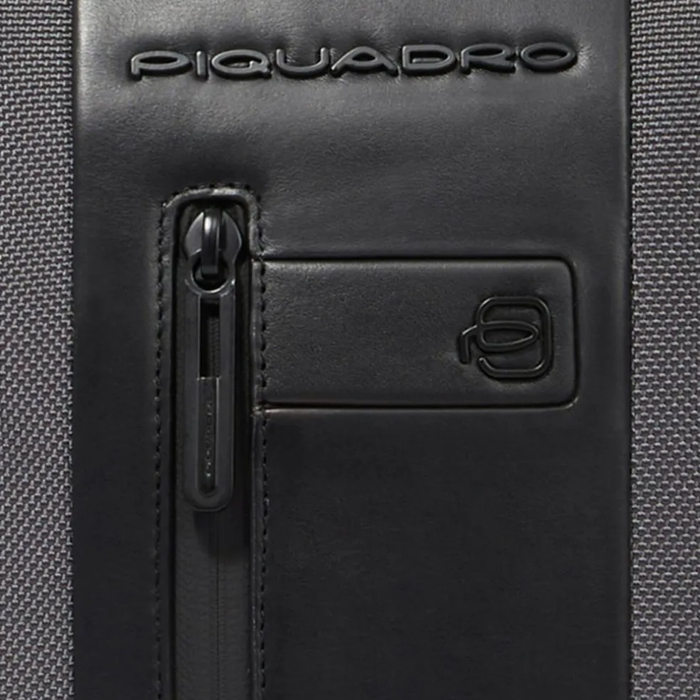 Piquadro iPad mini pocket crossbody bag in recycled fabric