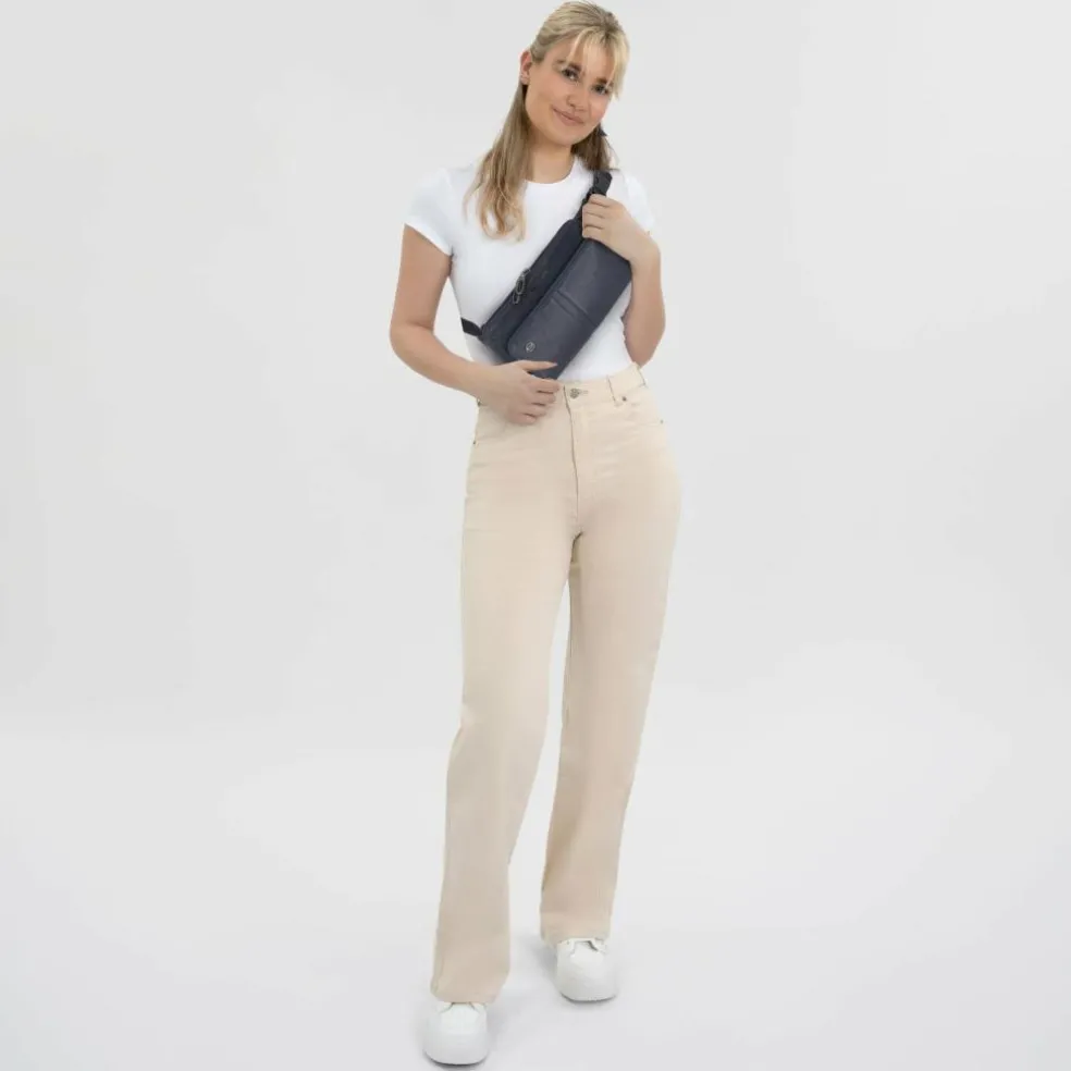 Piquadro Wollem Gürteltasche RFID Schutz Leder 27 cm