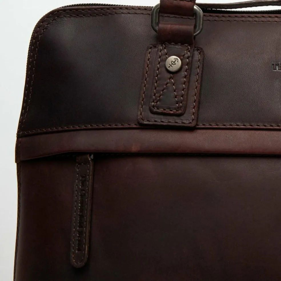 The Chesterfield Brand Branson Schultertasche Leder 37 cm Laptopfach