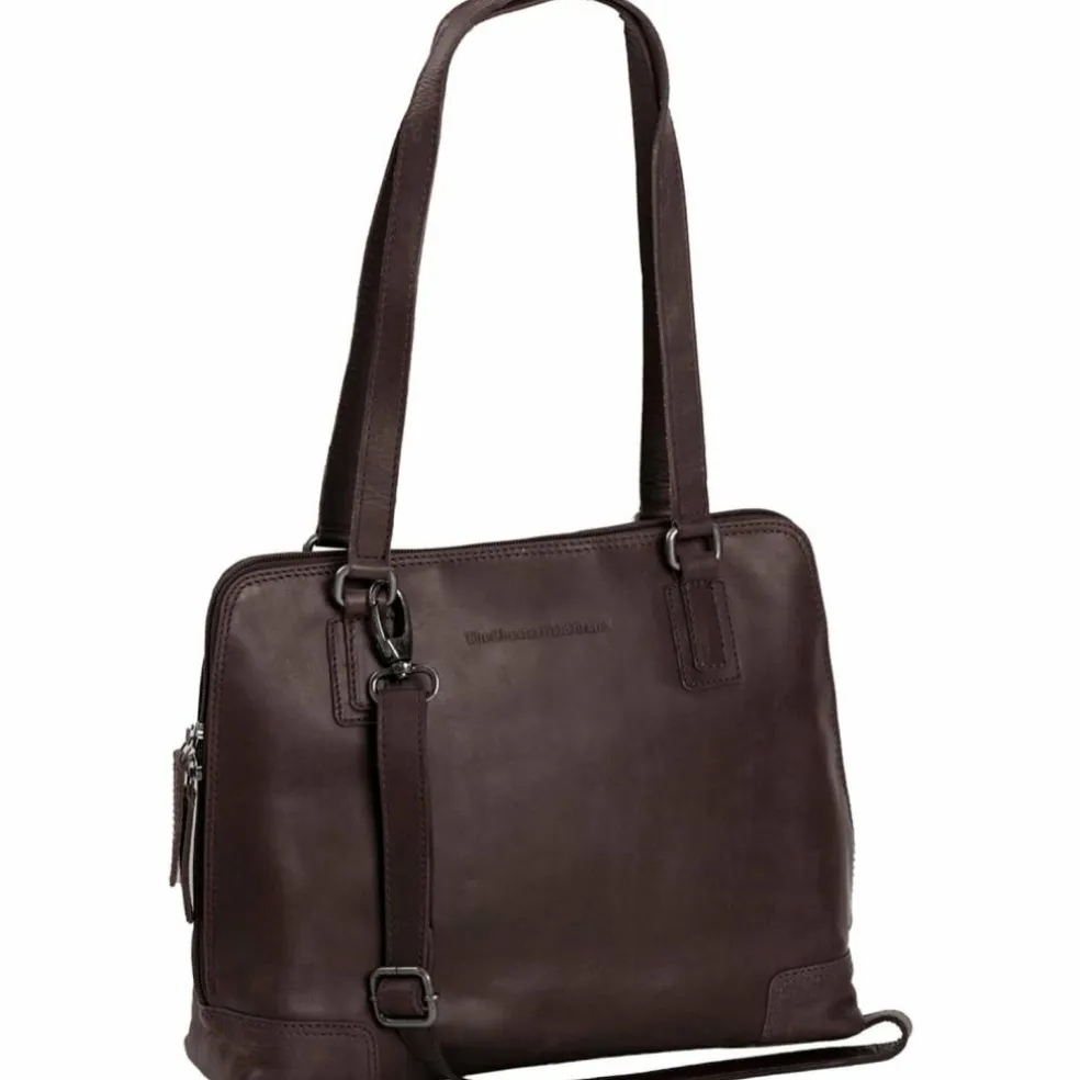 The Chesterfield Brand Wax Pull Up Schultertasche Leder 30 cm Laptopfach