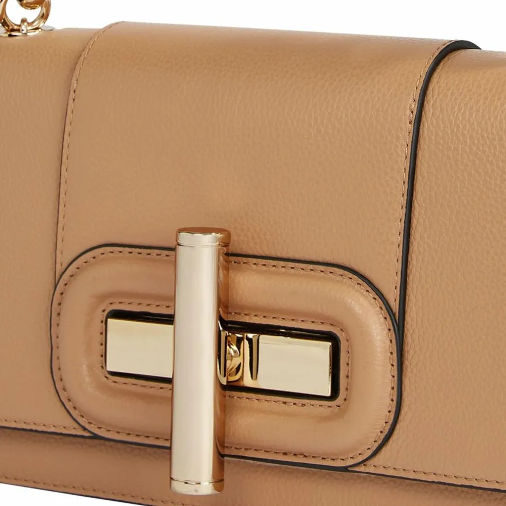 Tommy Hilfiger Turnlock Schultertasche Leder 28 cm